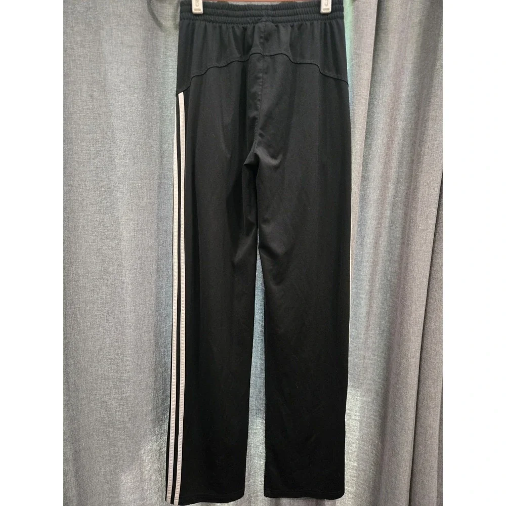 Adidas Youth Black White 3-Stripe Track Pants Joggers Size XL 18/20 Athletic